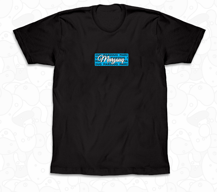 MARZOUQ BOX LOGO BLACK TEE