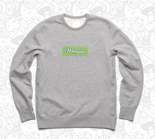 MARZOUQ BOX LOGO GREY CREWNECK