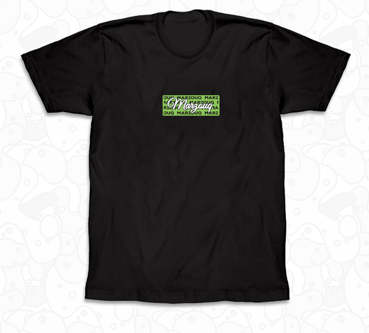MARZOUQ BOX LOGO BLACK TEE