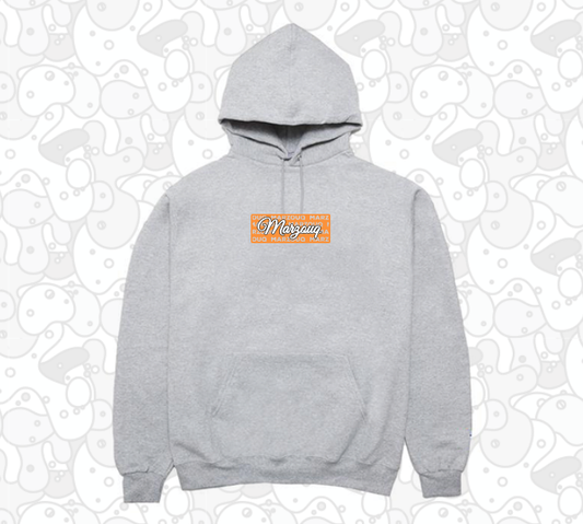 MARZOUQ BOX LOGO HOODIE GREY