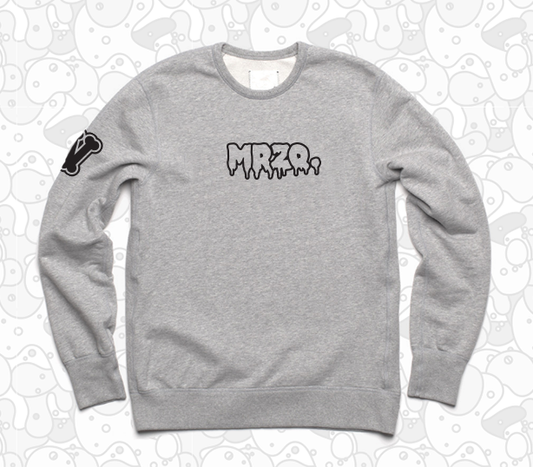 MINI MRZQ SPOOKY VIBES GREY CREWNECK